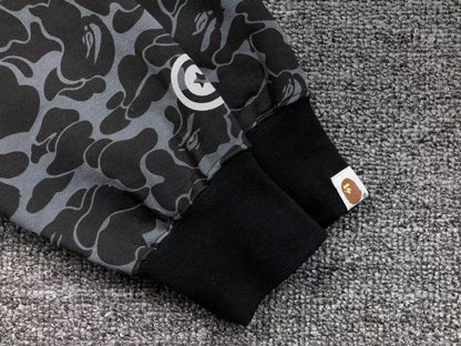 BAPE X DOVER STREET MARKET SPECIAL CAMO SHARK FULL ZIP HOODIE