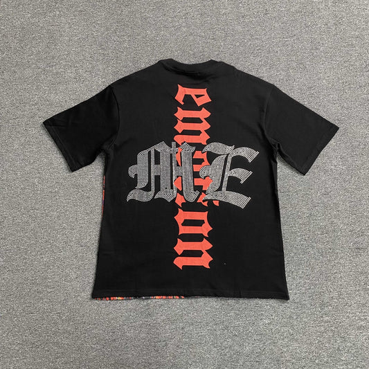 Mixed Emotion Octopus Rhinestone Tee Black