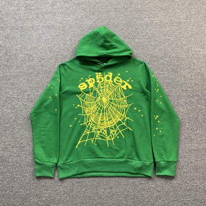 SP5DER STAR OG WEB V2 HOODIE SLIME GREEN