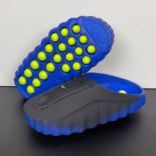 Nike Mind 001 Flyknit Slide Hyper Royal Black