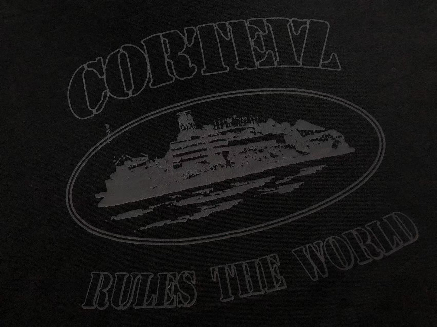 CORTEIZ ALCATRAZ RULES THE WORLD TEE BLACK