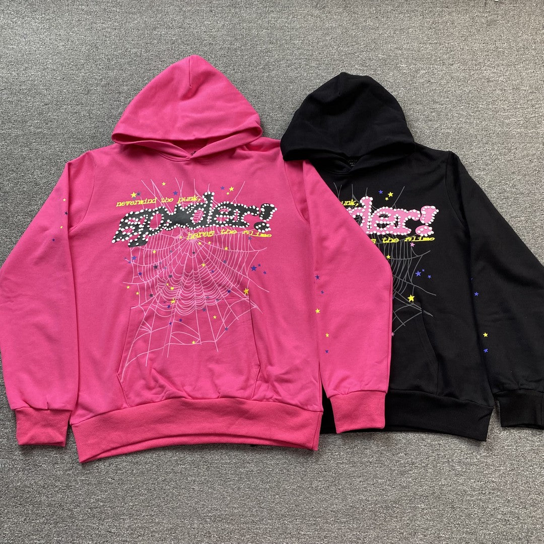 SP5DER P*NK V2 HOODIE BLACK