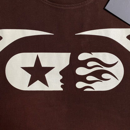 HELLSTAR WARM UP TEE BROWN