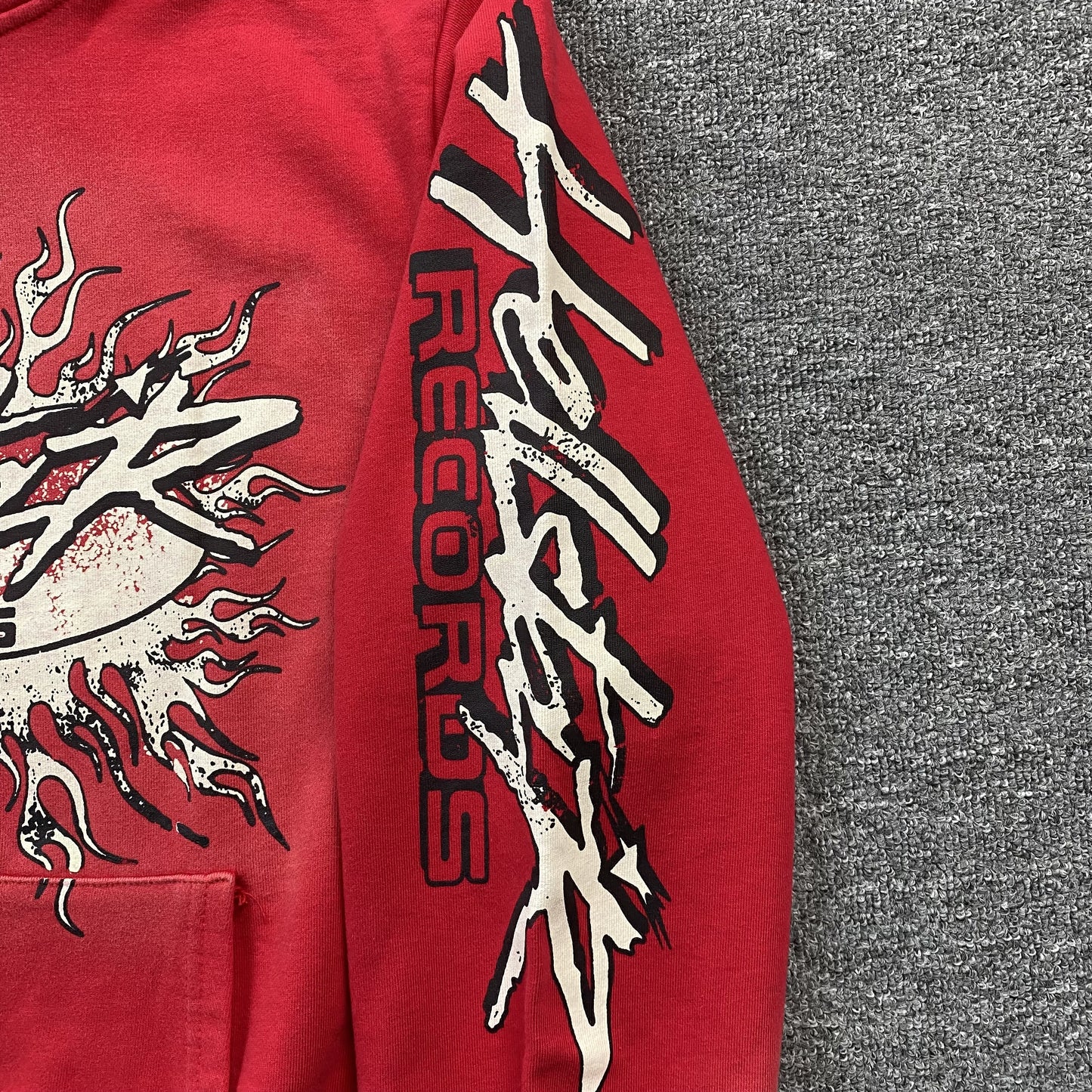 HELLSTAR STUDIOS RECORDS HOODIE RED