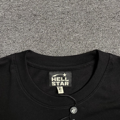 HELLSTAR HELMET GLITTER PRINT TEE BLACK