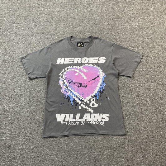 HELLSTAR X METRO BOOMIN HEARTS ON FIRE TEE BLACK