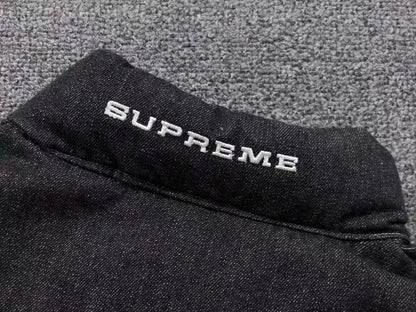 Supreme Nike Denim Puffer Vest Black