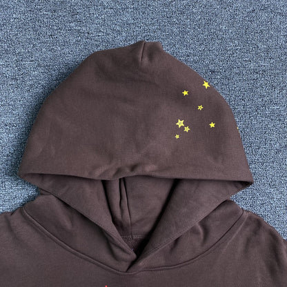 SP5DER WEB HOODIE BROWN