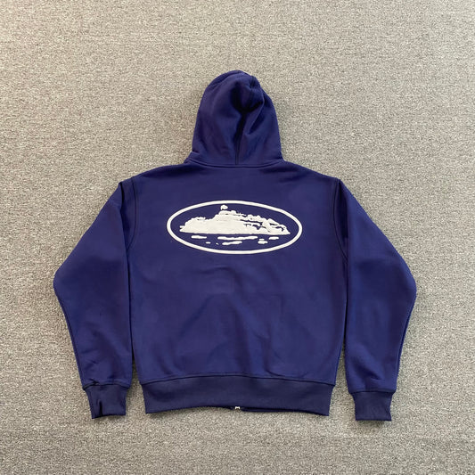 Corteiz Island Puff Print Jacket Navy