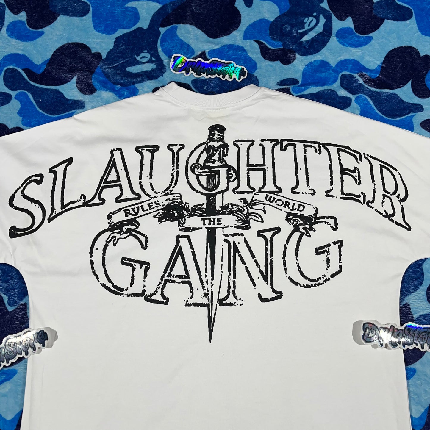Remera Corteiz x Slaughter Gang 21 Savage Blanca XL