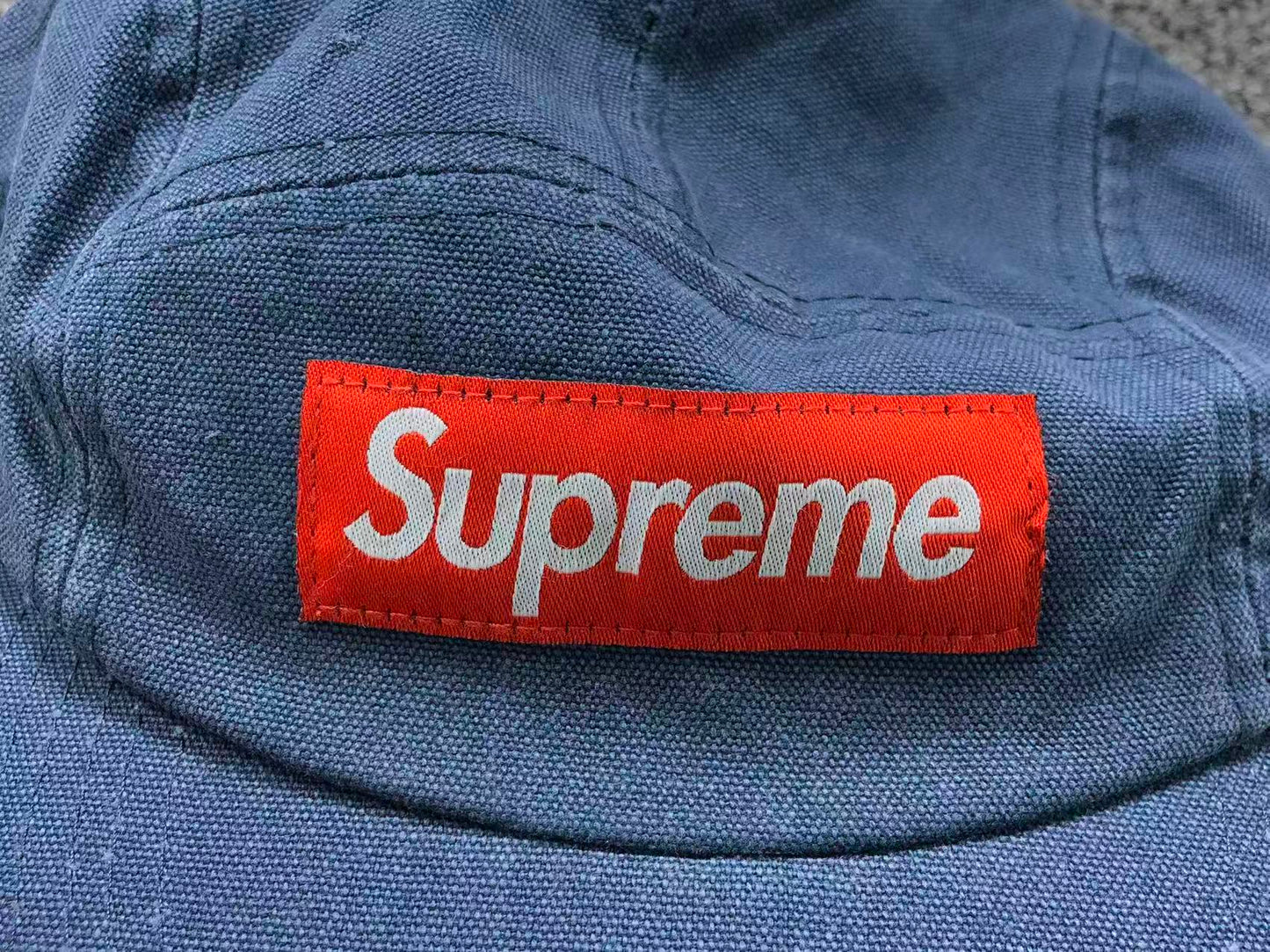 Supreme Canvas Camp Cap Dark Blue