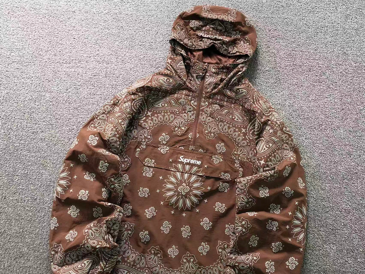Supreme Reflective Bandana Anorak Brown