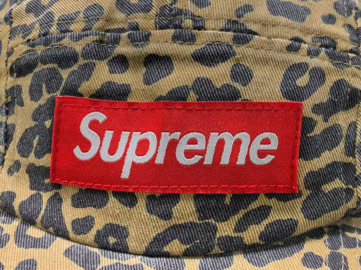 Supreme Washed Chino Twill Camp Cap Leopard
