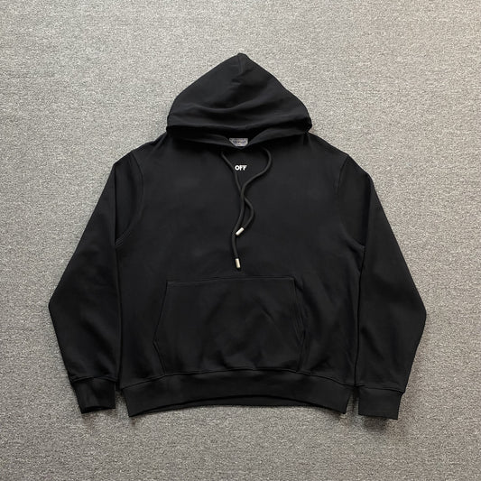 OFF WHITE EMBROIDERY BLACK ARROW HOODIE BLACK