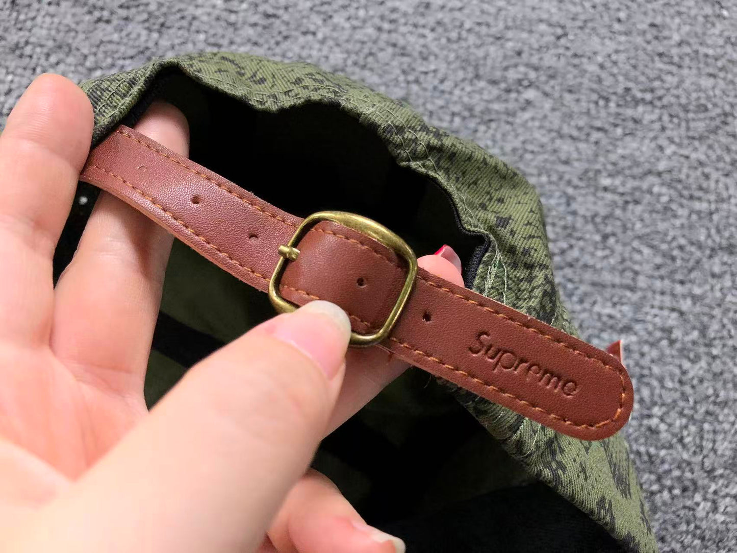 Supreme Washed Chino Twill Camp Cap Snake