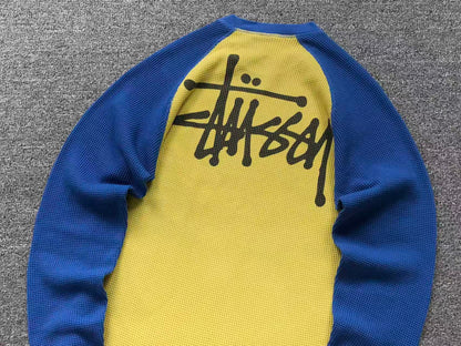 Stussy Thermal 2 Tone Raglan Shirt Yellow