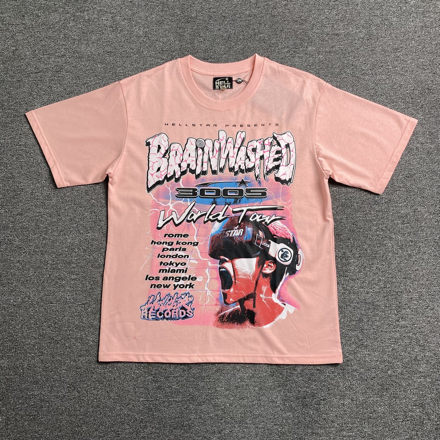 HELLSTAR BRAINWASHED WORLD TOUR TEE PINK