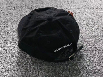 Supreme Pigment Coated S Logo 6-Panel Cap Black