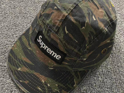 Supreme Military Camp Cap Olive Tiger Camo