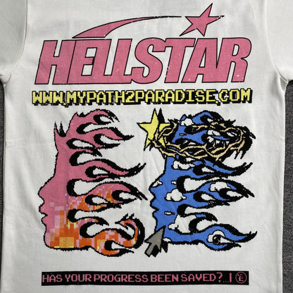 HELLSTAR PIXEL TEE WHITE