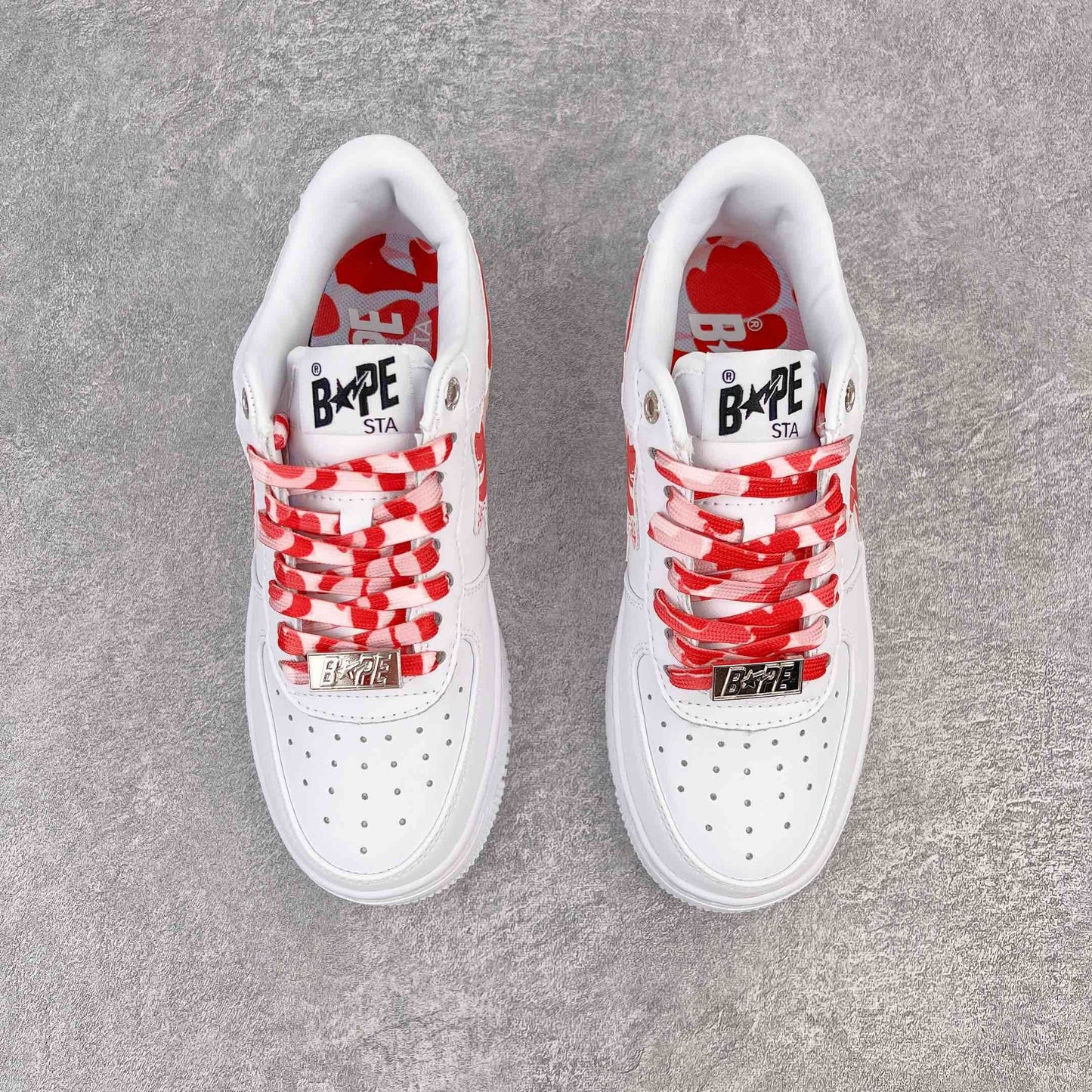 A Bathing Ape Bape Sta Low White ABC Camo Pink
