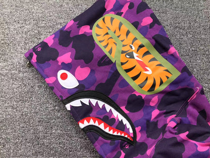 BAPE COLOR CAMO SHARK FULL ZIP HOODIE PURPLE