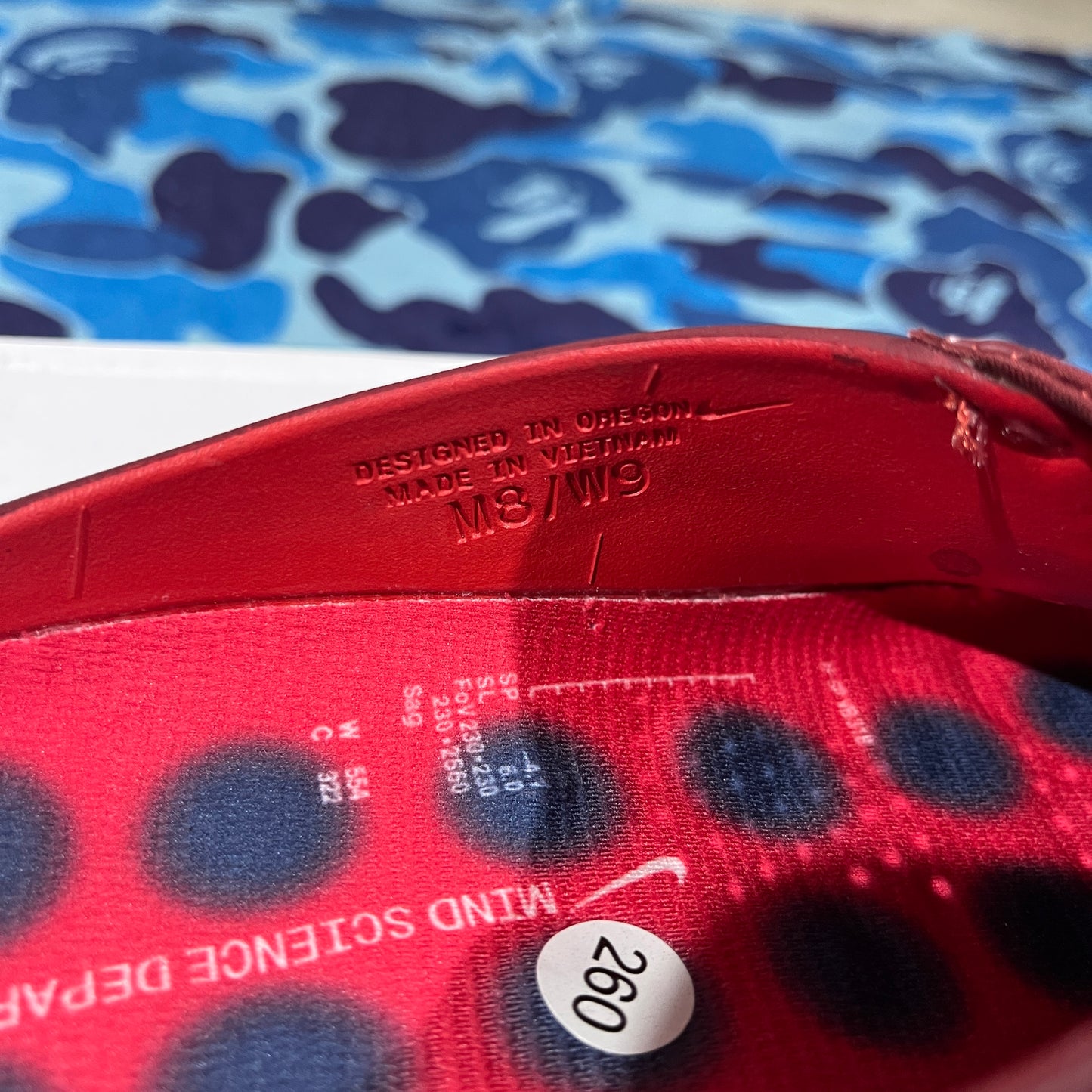 Ojotas Nike Mind 001 Red University 7-8-9 US