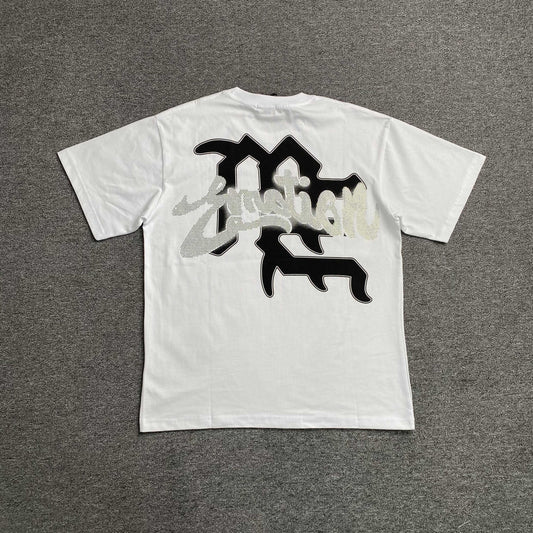 Mixed Emotion Rhinestone Tee White