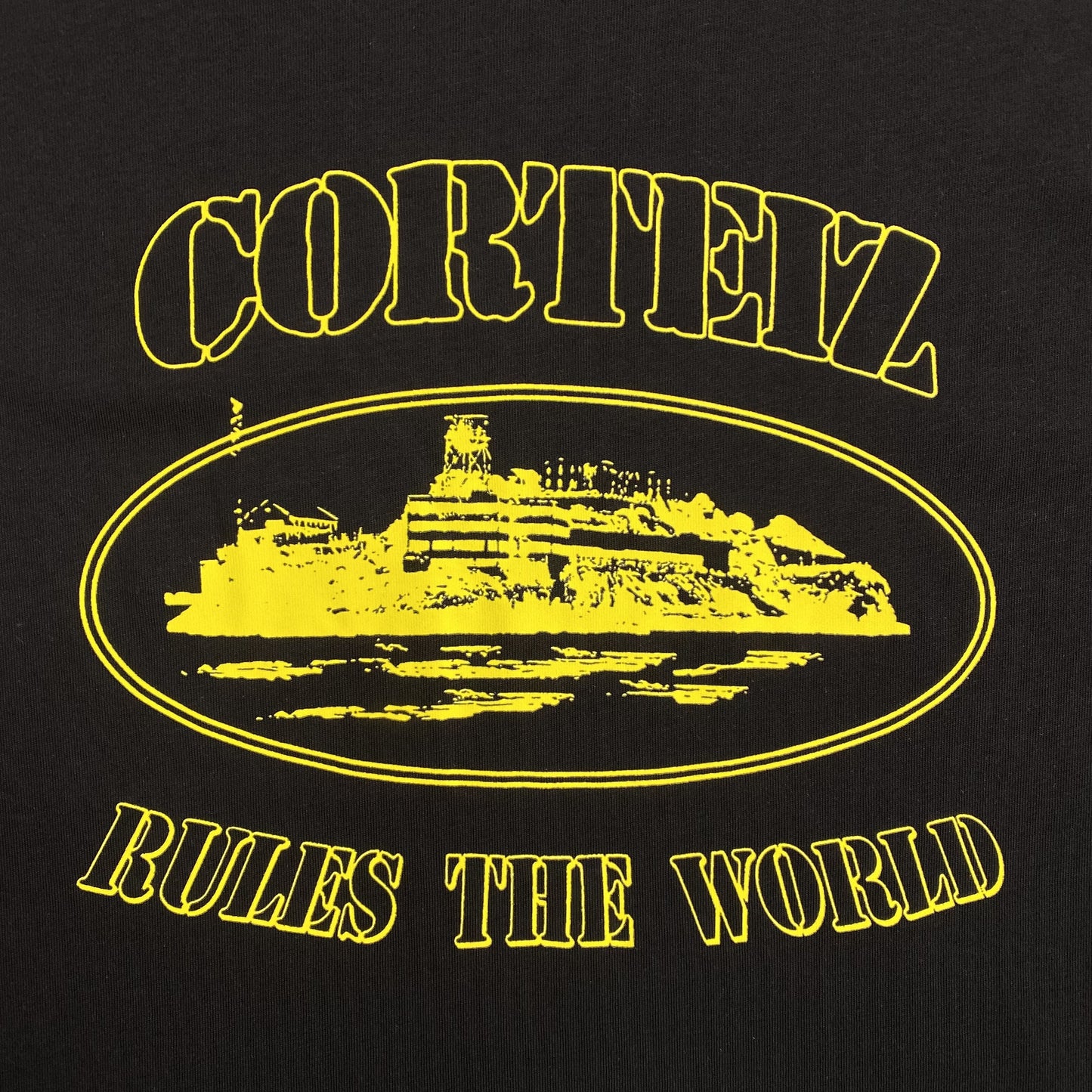 CORTEIZ ALCATRAZ RULES THE WORLD TEE BLACK