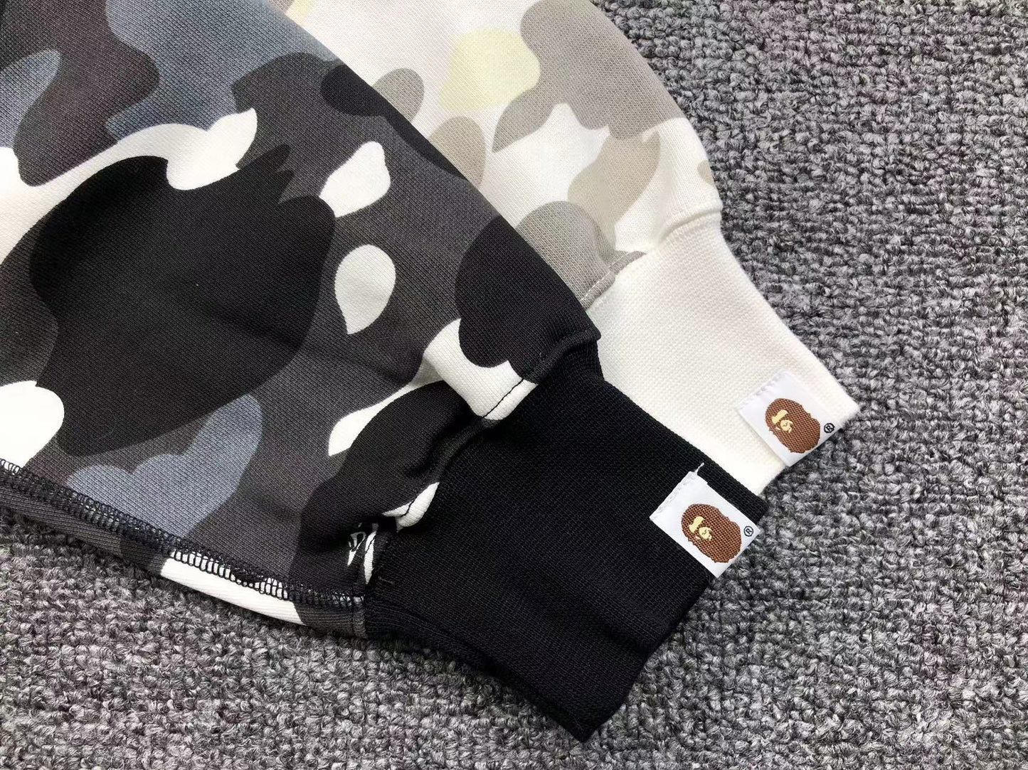 BAPE CITY CAMO SHARK WGM FULL ZIP HOODIE BLACK