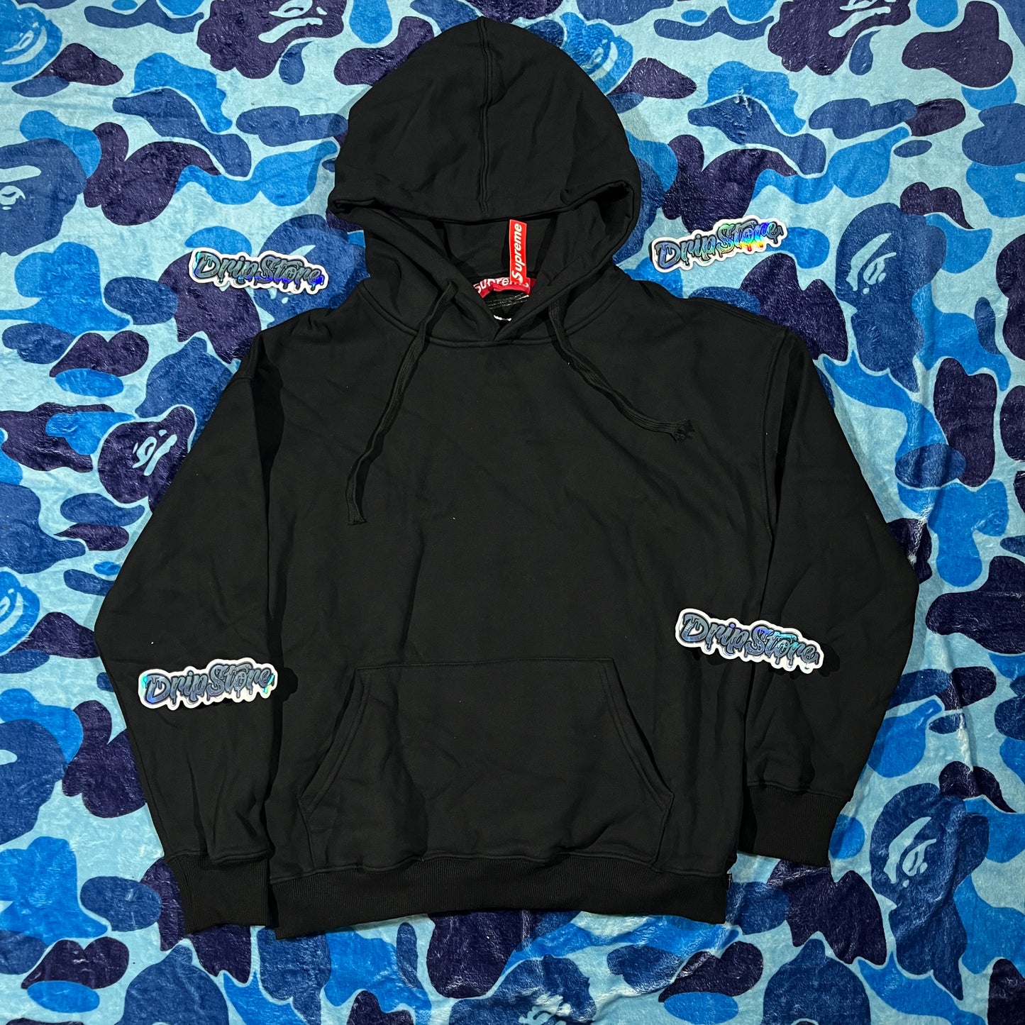 Buzo Supreme Satin Applique Negro S