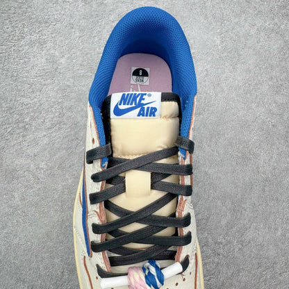 Jordan 1 Low Fragment X Travis Scott Sail Military Blue