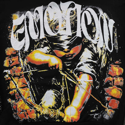 Mixed Emotion Archer Rhinestone Hoodie Black