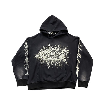 HELLSTAR STUDIOS RECORDS HOODIE BLACK