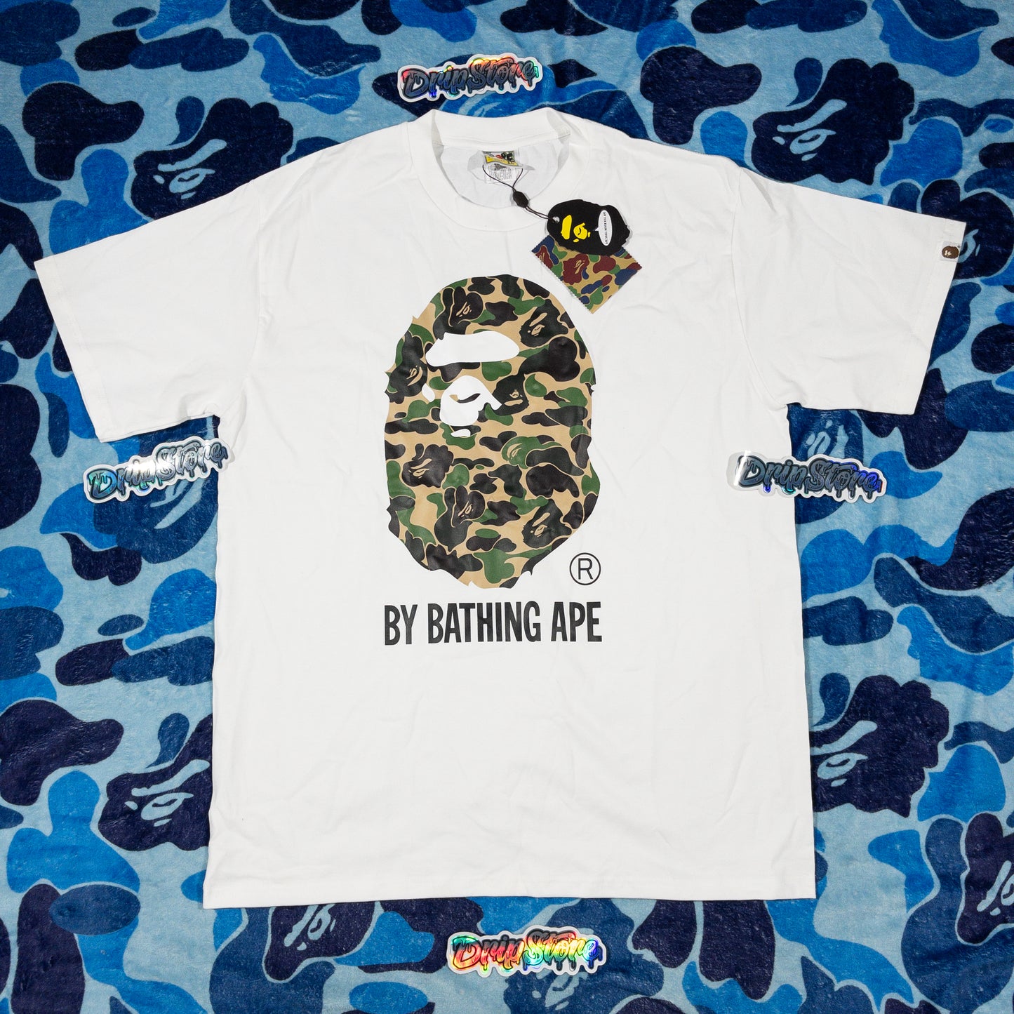 Remera Bape Green Camo Blanca XL