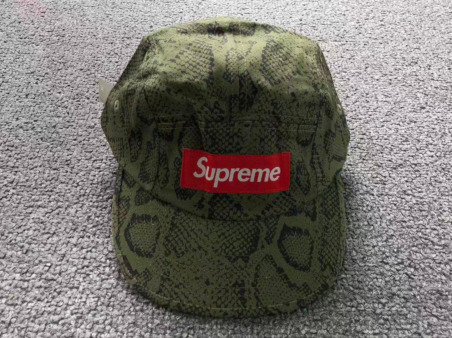 Supreme Washed Chino Twill Camp Cap Snake