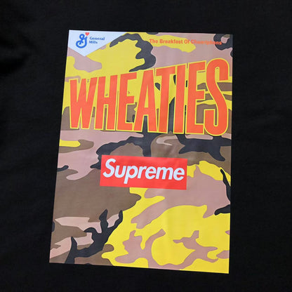 SUPREME WHEATIES TEE BLACK