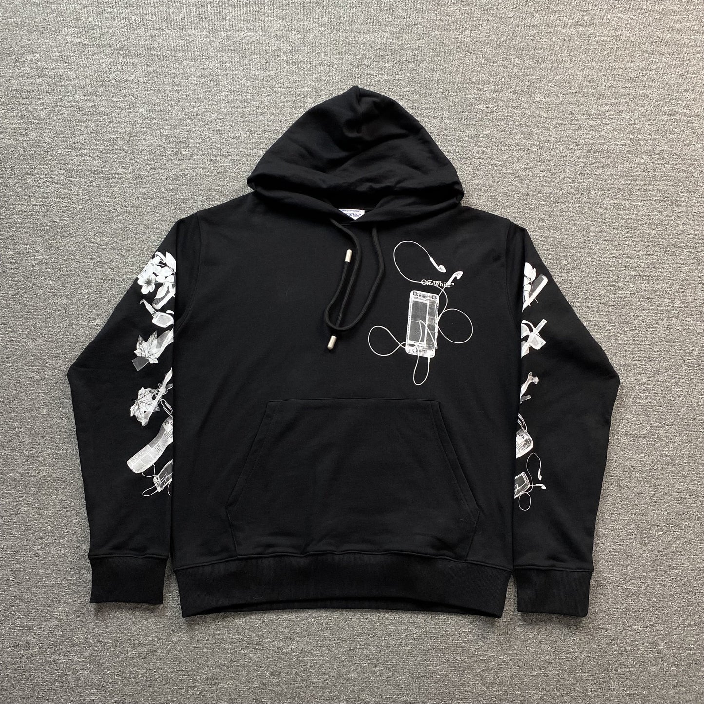 OFF WHITE SCAN ARROW HOODIE BLACK