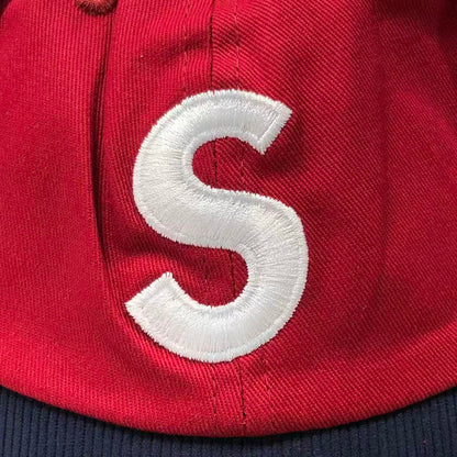 Supreme 2-Tone S Logo 6-Panel Cap Red