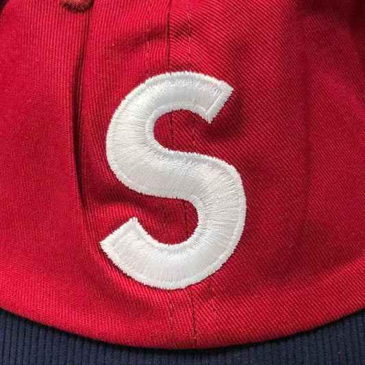 Supreme 2-Tone S Logo 6-Panel Cap Red