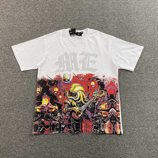 Mixed Emotion Octopus Rhinestone Tee White