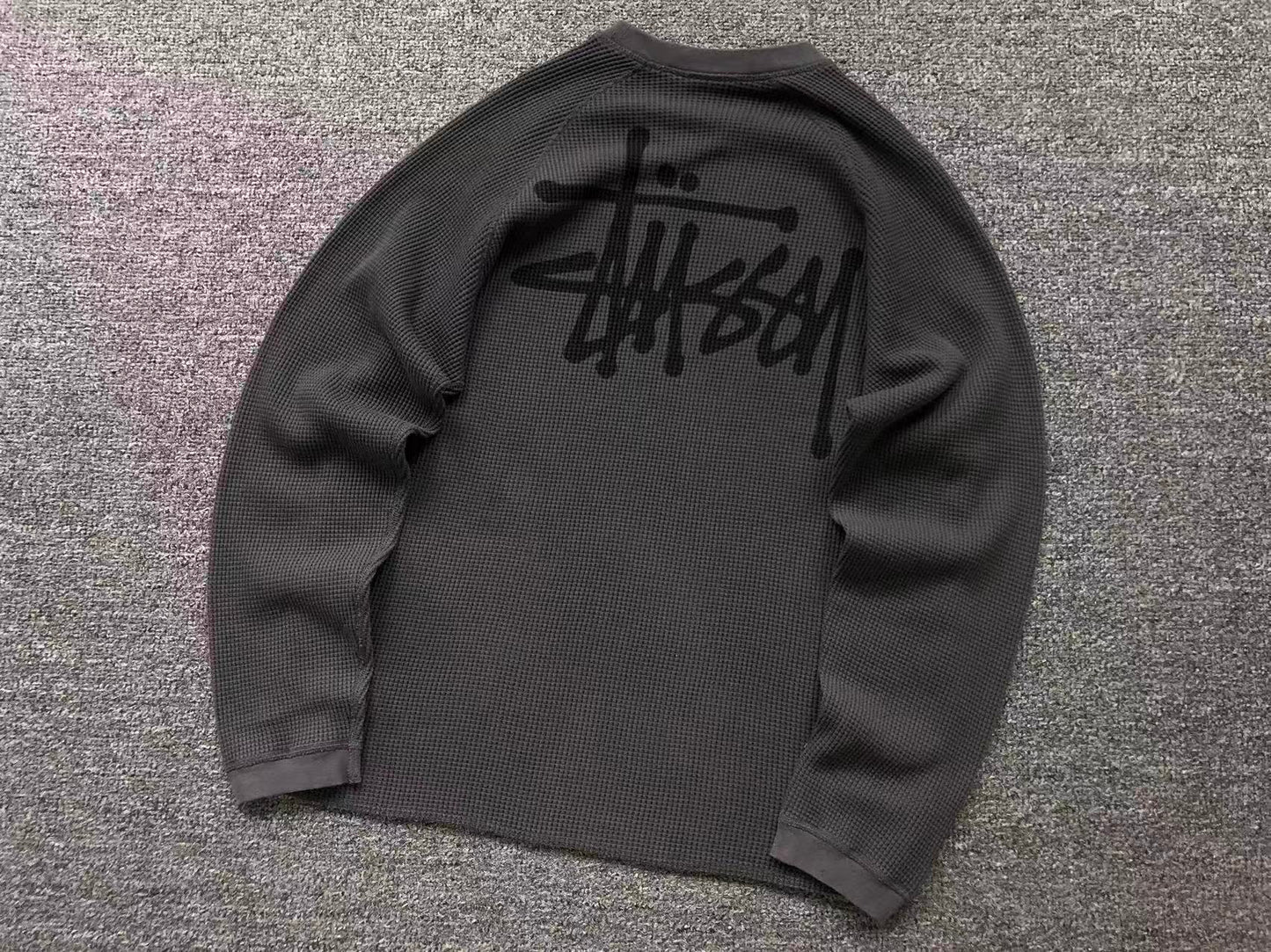 Stussy Thermal Raglan Shirt Black