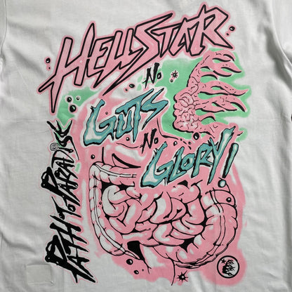 HELLSTAR NO GUTS NO GLORY TEE WHITE