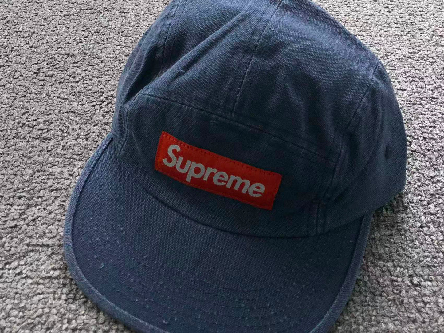 Supreme Canvas Camp Cap Dark Blue