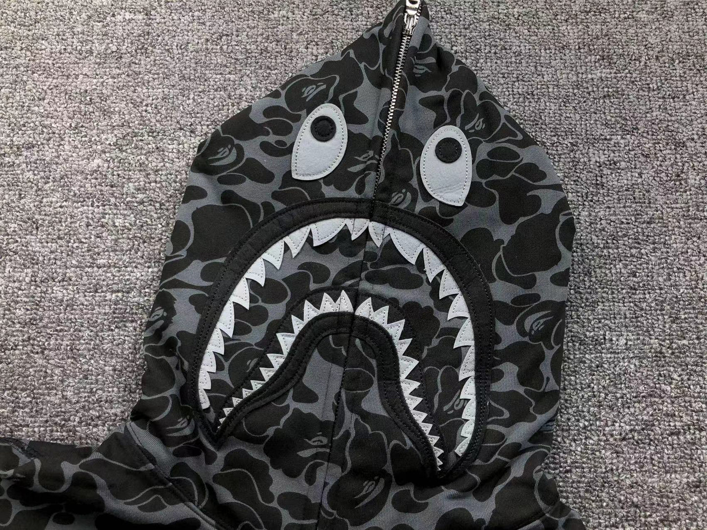 BAPE X DOVER STREET MARKET SPECIAL CAMO SHARK FULL ZIP HOODIE