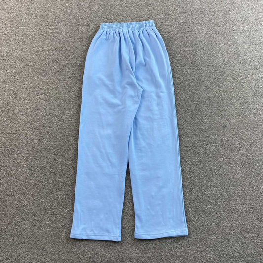 Mixed Emotion Graffiti Sweatpants Skyblue