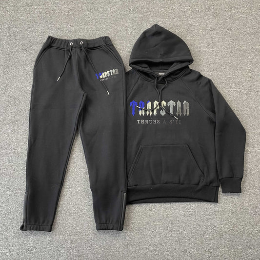 TRAPSTAR CHENILLE DECODED TRACKSUIT BLACK ICE FLAVOURS