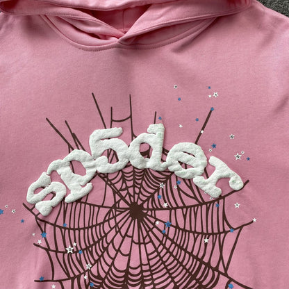 SP5DER OG WEB HOODIE PINK