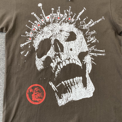 HELLSTAR CROWNED SKULL TEE BROWN