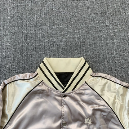 AMIRI SOUVENIR VARSITY BOMBER JACKET SAGE